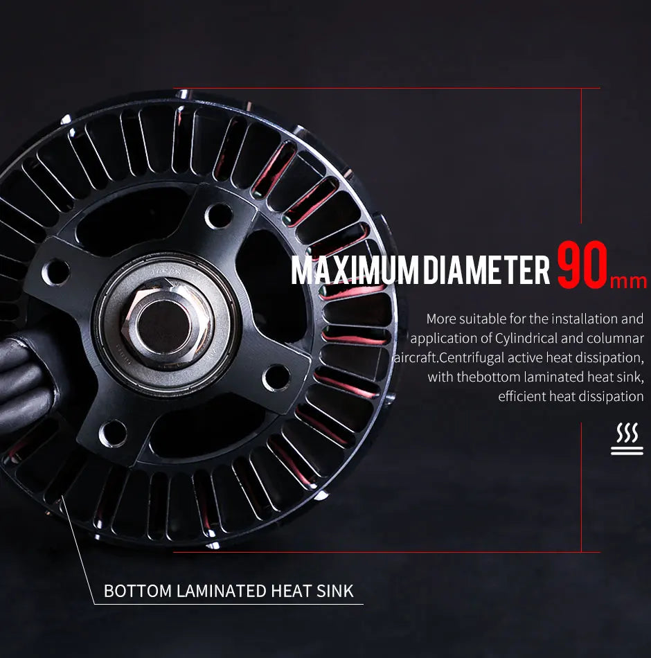 T-Motor AT8020 55CC 180 / 210 KV Brushless Motor for VTOL UAV