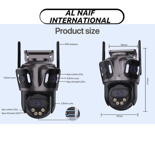 Triple-Lens 4K Security Cam | 4G + WiFi