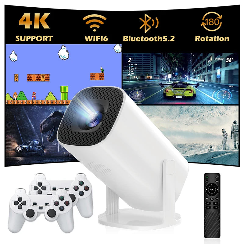 Android 11 P30MAX: Retro game console, dual WIFI, BT5.4, 720P, for home cinema & portable projection.