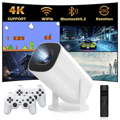 Android 11 P30MAX: Retro game console, dual WIFI, BT5.4, 720P, for home cinema & portable projection.