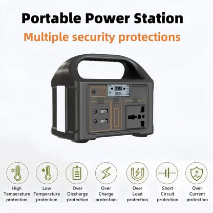 LiFeP04 500W/460Wh Power Station: Ideal for camping, RV, and home use.