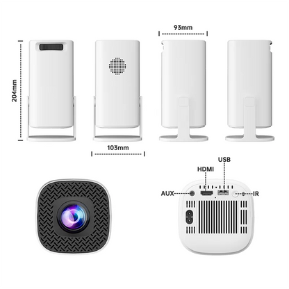 Android 11 P30MAX: Retro game console, dual WIFI, BT5.4, 720P, for home cinema & portable projection.