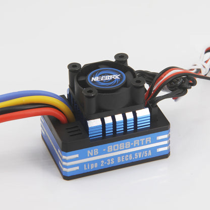 NEEBRC 60A/80A Waterproof ESC with Cooling Fan for RC Car 1/10–1/12
