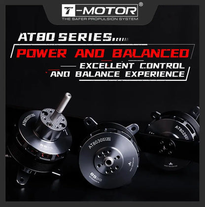 T-Motor AT8020 55CC Brushless Motor 180/210 KV Long Shaft for VTOL UAV & Fixed-Wing Aircraft