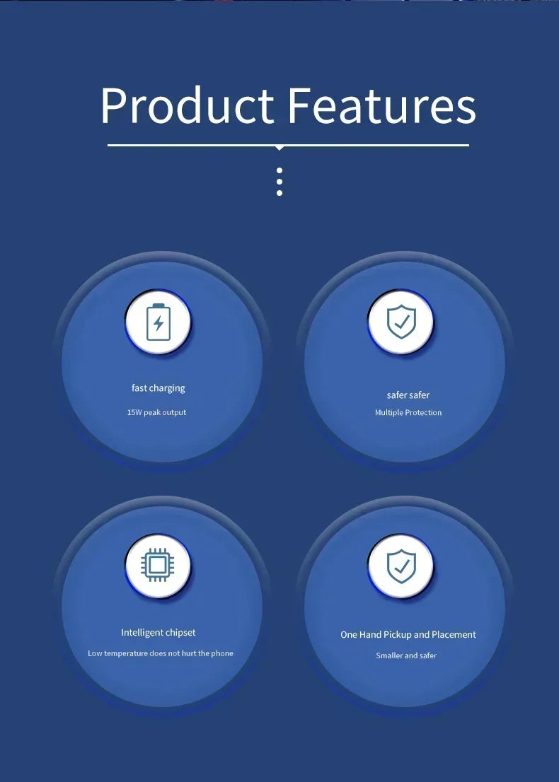 Magnetic Wireless Car Charger - iPhone 15/Samsung S24 & Xiaomi - Air Vent Mount