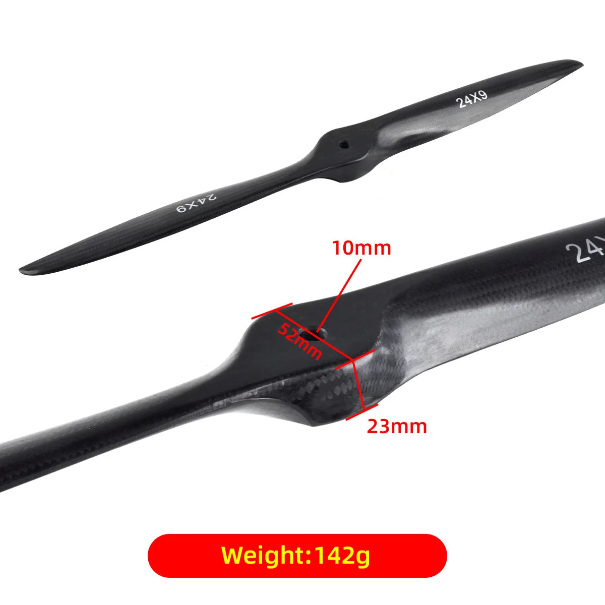 ZYHOBBY Carbon Fiber Propeller 18x8–23x10 for Gas RC Plane