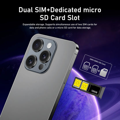 7.3" HD 5G Smartphone, Dual SIM, Android 14, 8000mAh, 10-Core, Unlocked