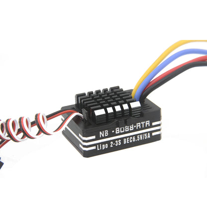 NEEBRC 60A/80A Waterproof ESC with Cooling Fan for RC Car 1/10–1/12