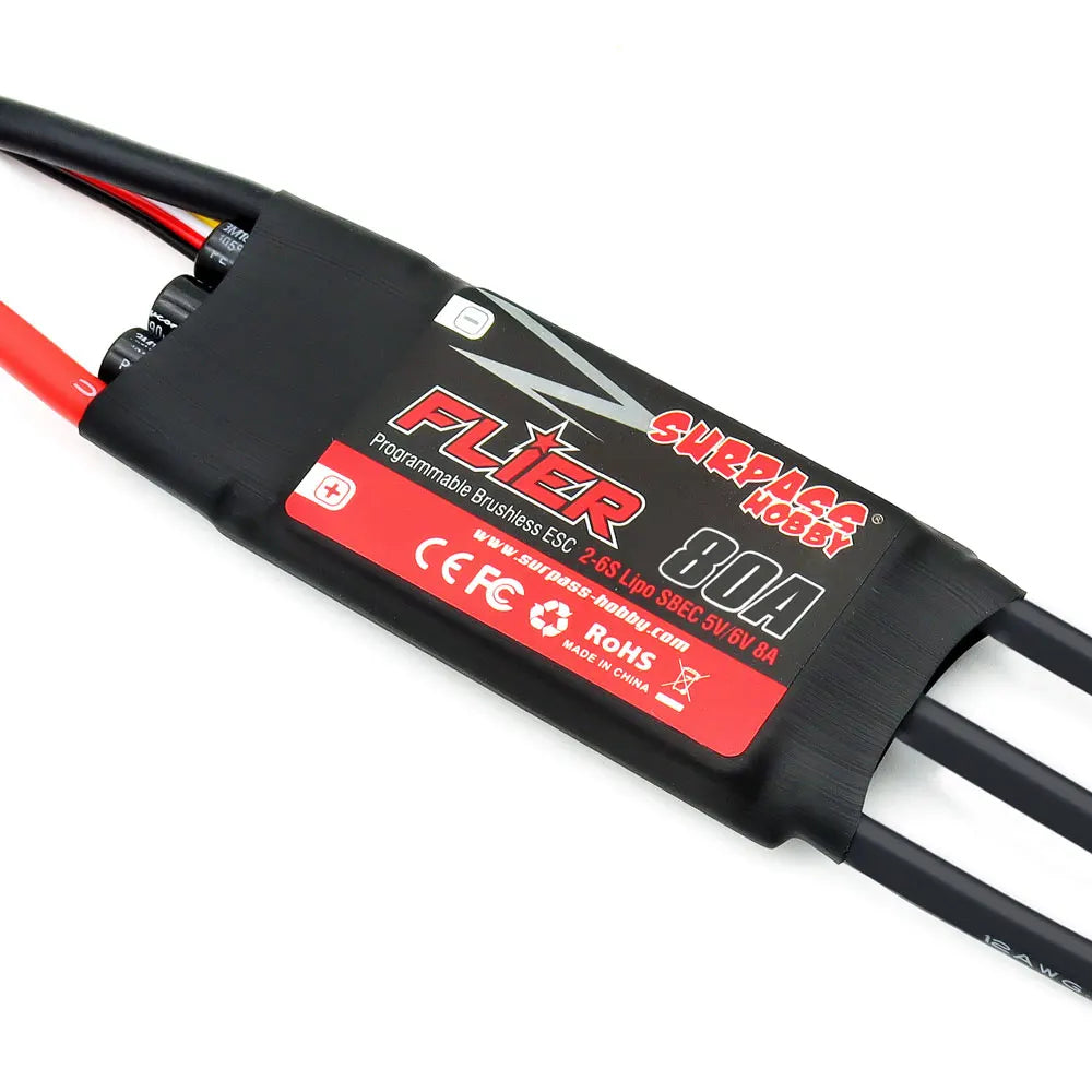 Surpass Hobby Flier ESC 20A–100A for RC Airplane or Helicopter