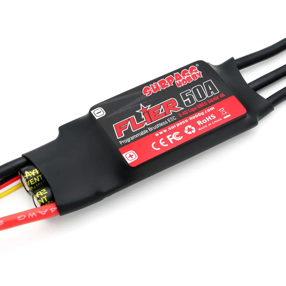 Surpass Hobby Flier ESC 20A–100A for RC Airplane or Helicopter