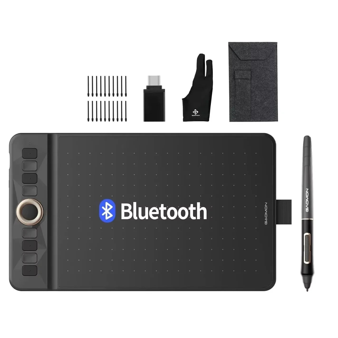 GAOMON WH851: Wireless, Bluetooth 5.0, 16K pen pressure, 8x5in area, Android compatible.