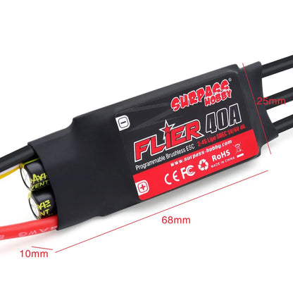 Surpass Hobby Flier ESC 20A–100A for RC Airplane or Helicopter