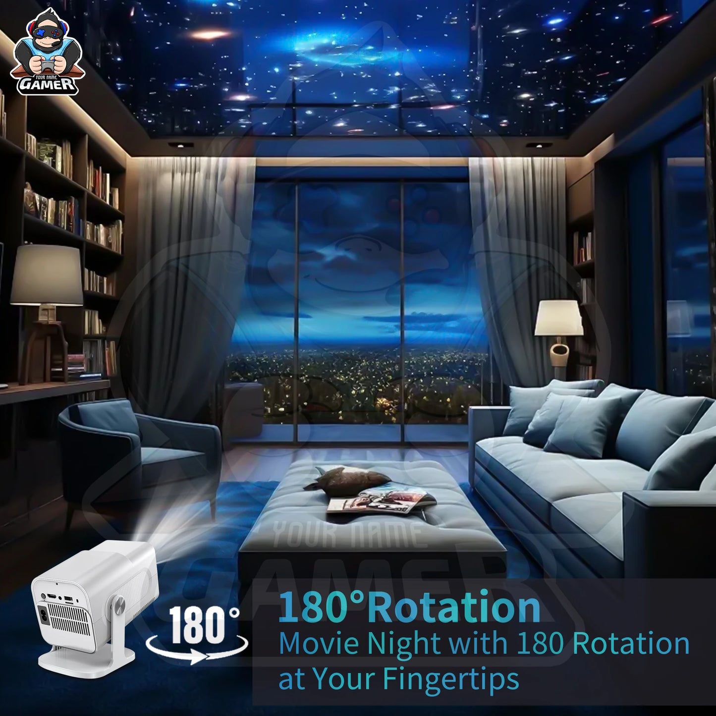 HCS350 Pro: Retro Game Console with Projector - Ideal Gift.