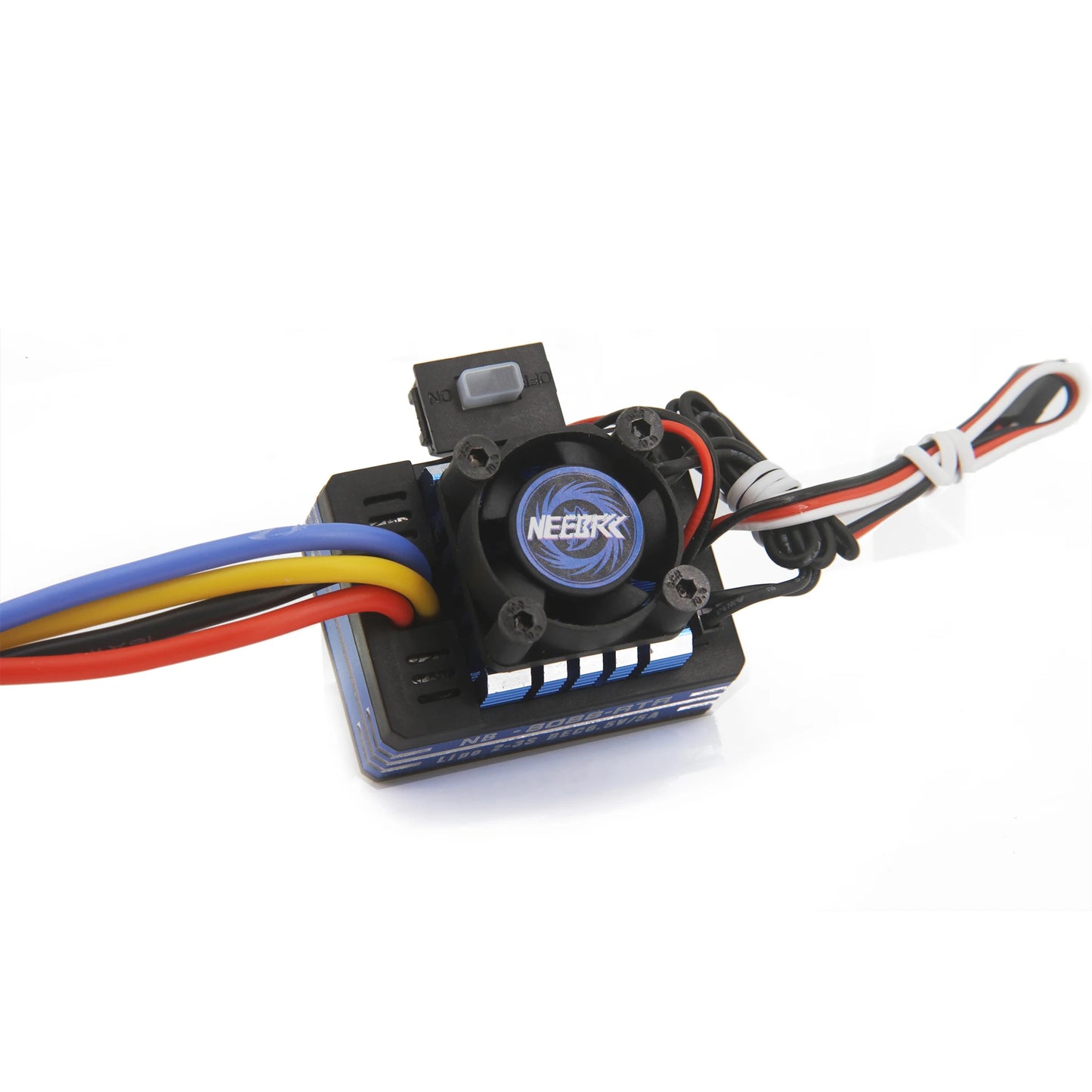 NEEBRC 60A/80A Waterproof ESC with Cooling Fan for RC Car 1/10–1/12
