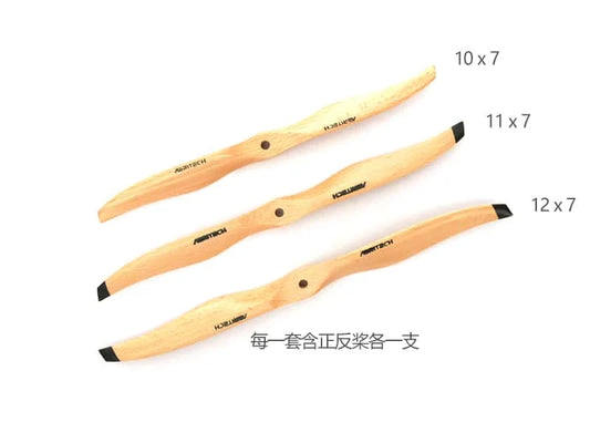 Fixed-Wing Ash Wood Propeller Pair 10x7 | 11x7 | 12x7 CW/CCW