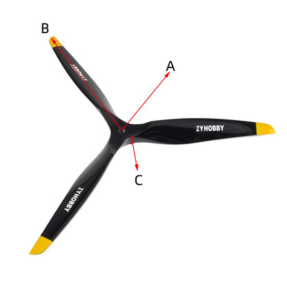 Beech Wood 3-Blade Propeller 11–18 inch CW for RC Electric Plane