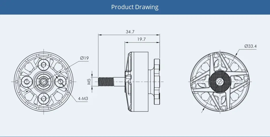 T-Motor F90 2806.5 Brushless Motor 1300–1950 KV Titanium Shaft for 5–7″ Cinematic FPV Drones