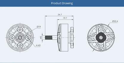T-Motor F90 2806.5 Brushless Motor 1300–1950 KV Titanium Shaft for 5–7″ Cinematic FPV Drones
