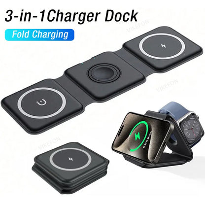 Fast Wireless Charger for iPhone/Apple Watch/AirPods Pro