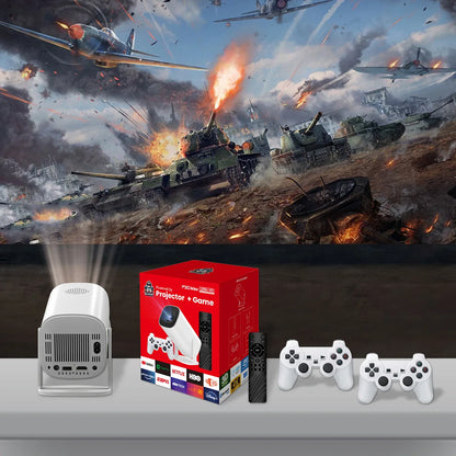 Android 11 P30MAX: Retro game console, dual WIFI, BT5.4, 720P, for home cinema & portable projection.