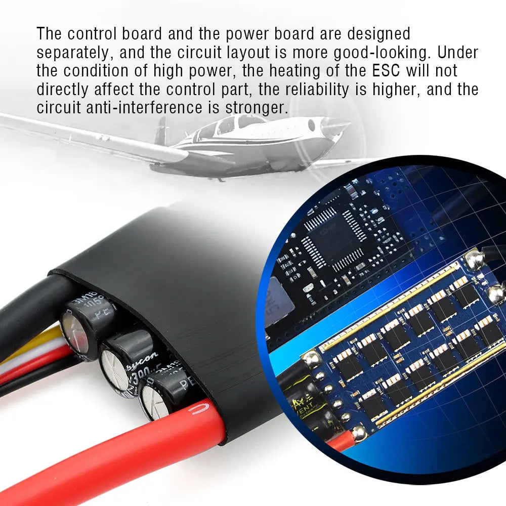 Surpass Hobby Flier ESC 20A–100A for RC Airplane or Helicopter