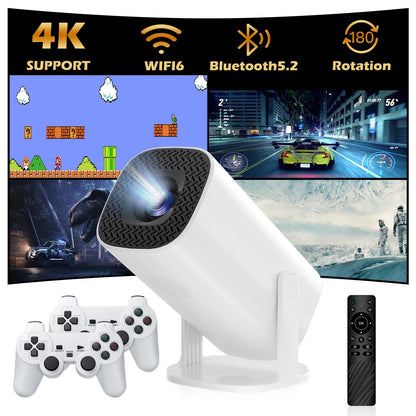 Android 11 P30MAX: Retro game console, dual WIFI, BT5.4, 720P, for home cinema & portable projection.
