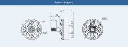 T-Motor V2306 V2 Brushless Motor 1950/2400 KV for FPV Freestyle Drone 5″ Builds