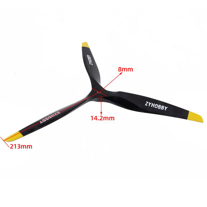 Beech Wood 3-Blade Propeller 11–18 inch CW for RC Electric Plane
