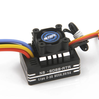 NEEBRC 60A/80A Waterproof ESC with Cooling Fan for RC Car 1/10–1/12