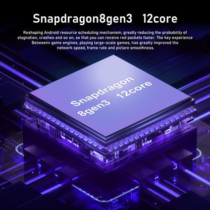 7.3" HD 5G Smartphone, Dual SIM, Android 14, 8000mAh, 10-Core, Unlocked