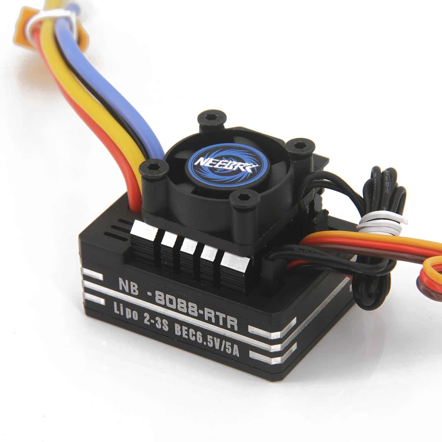 NEEBRC 60A/80A Waterproof ESC with Cooling Fan for RC Car 1/10–1/12