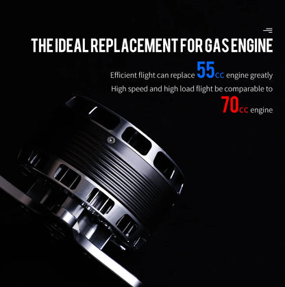 T-Motor AT8020 55CC Brushless Motor 180/210 KV Long Shaft for VTOL UAV & Fixed-Wing Aircraft