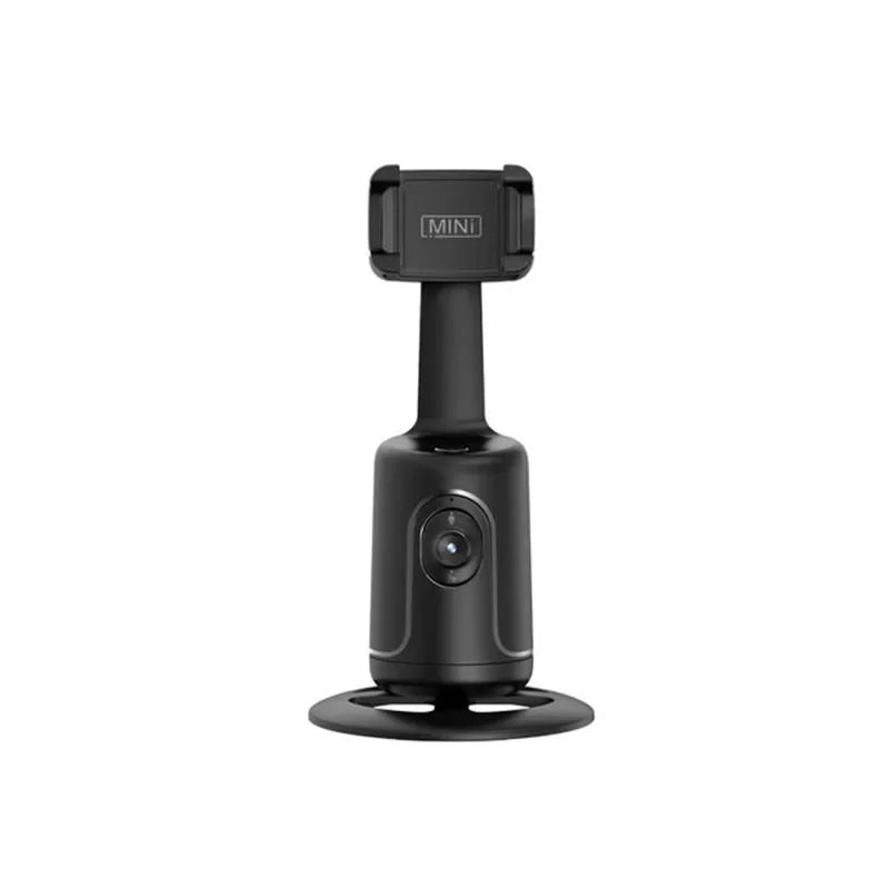 Hands-free phone tripod with auto face & object tracking for pro video & photos.