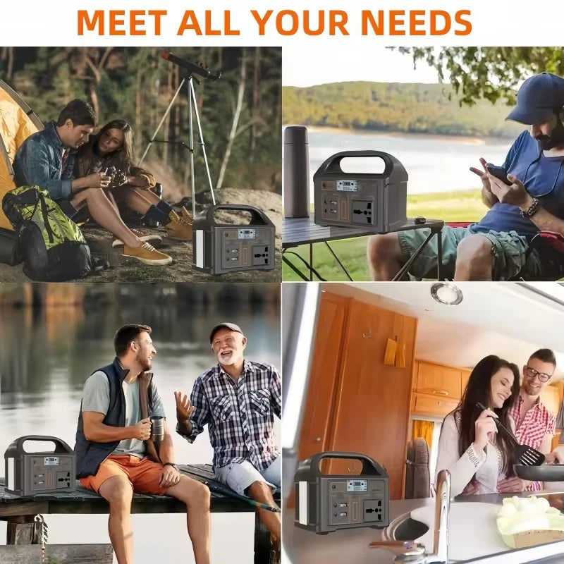 LiFeP04 500W/460Wh Power Station: Ideal for camping, RV, and home use.